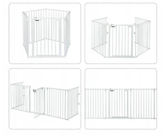 Costway Kojec metalowy Bramka ochronna vaikams su furtką 5 paneli