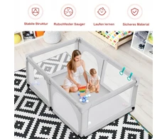 Costway KOJEC vaikams dziecięcy Žaidimų aikštelė su wejściem składany su siatką120x190cm