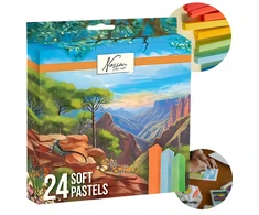 Craft Sensations 24 minkštų pastelinių kreidelių rinkinys – meno kūrybai