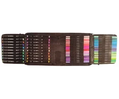 Craft Sensations Mazaki Pisaki Flamastry Długopisy Cienkopisy Organizer Dėklas Juodas 84 sztuki