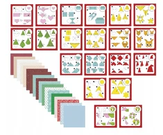 Craft Sensations ORIGAMI POPIERIUS 15x15 cm SPALVINGAS SU INSTRUKCIJA VAIKAMS 180 lapų 70gsm