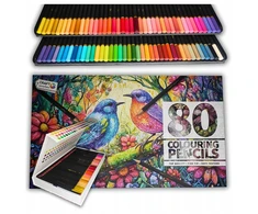 Craft Sensations Profesionalus meniškų pieštukų pieštukų rinkinys 80 vnt. Pieštukai dėkle
