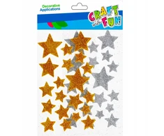 Craft With Fun 3d putojantys blizgantys žvaigždučių lipdukai