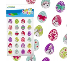 Craft With Fun Dekoratyvinės lipdukai Velykų kiaušiniai, 24 vnt.