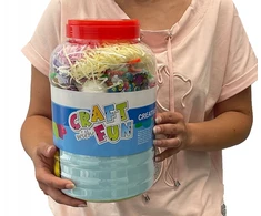 Craft With Fun Didelis kūrybinis dailės rinkinys vaikams su daugybe priedų