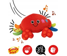 CRAWLING CRAWL Smily Play Interactive Vibrates Sounds Raudona 3m+