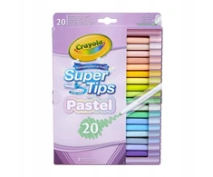 Crayola, Inc. Crayola Super Tips Markers žymekliai vaikams, plaunama pastelė, 20 vnt.