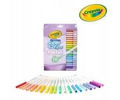 Crayola, Inc. Crayola Super Tips Markers žymekliai vaikams, plaunama pastelė, 20 vnt.