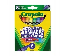 Crayola, Inc. Crayola Ultra-clean vaško kreidelės vaikams, 8 spalvos