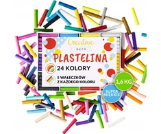 Creative Deco Plastilinas, didelis rinkinys vaikams, 24 spalvos, kūrybiškam klijavimo malonumui
