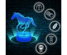 Creative Lampka Dziecięca Zwierzątka Koń Dla Fana Prezent Nocna Kolorowa LED