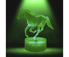 Creative Lampka Dziecięca Zwierzątka Koń Dla Fana Prezent Nocna Kolorowa LED