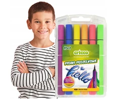 Cricco flomasteriai su teptuku galiukais, 12 spalvų