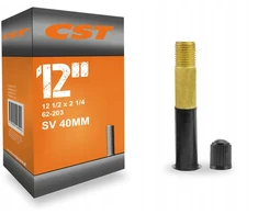 CST CUCKOO paspirtuko vežimėlio padangų rinkinys 12 colių 1/2x2 1/4 + JET-AV vidinė kamera
