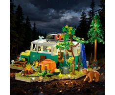 Cubimana Blocks HOUSE BUS WILD ADVENTURE LED DOVANŲ RINKINYS VAIKAMS 1392 vnt.