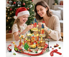 Cubimana BLOKŲ PILIS KALĖDŲ NAMAI ROLLER COAST KALĖDŲ EGLĖS TRAUKINĖLIS Gimimo scena