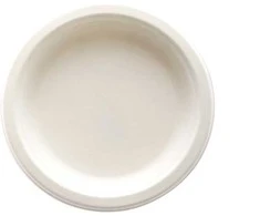 Cukranendrių pluošto lėkštės Bio Ø15cm/50vnt. baltos