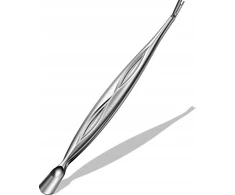 CUTICLE PUSHER TRIMER FORK 2IN1 NERŪDijančiojo plieno TIKSLIUS MANIKIūras