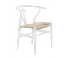 D2.Design Pinti kėdė Natūrali balta, įkvėpta Wishbone (Dydis: universalus