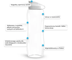"Dafi" vandens butelis baltas 0,6 l