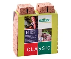 Romberg Kvadratiniai kokoso pluošto vazonai daigams 8x8cm/14vnt.