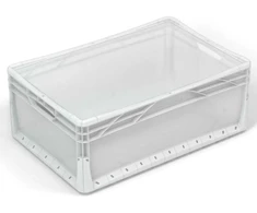 Daiktų laikymo dėžė Eurobox system, 60 x 40 xh 22 cm, skaidrios sp., 42 l