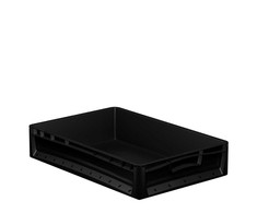 Daiktų laikymo dėžė Eurobox system 60x40xh12 cm, juoda, 22 l