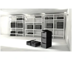 Daiktų laikymo dėžė Eurobox system 60x40xh22 cm, juoda, 42 l