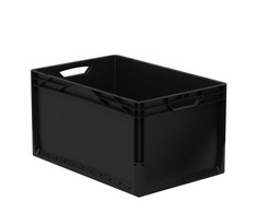 Daiktų laikymo dėžė Eurobox system 60x40xh32 cm, juoda, 62 l