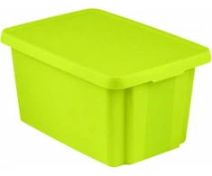 Daiktų laikymo dėžė su dangčiu CURVER ESSENTIALS, žalios spalvos , h30 x 57 x 40 cm, 45 L