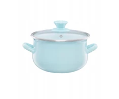 Dajar 35062 Emaliuotas puodas su dangteliu Pyza mėtų 16 cm 2 l EMALIA OLKUSZ