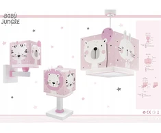 Dalber Baby Jungle 63112S lampa sufitowa dziecięca rožinė,
