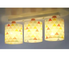 Lubinis šviestuvas Dalber Lampa sufitowa listwa Kolorowe Trójkąciki 3xE27