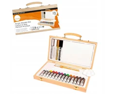 Daler Rowney Akrilo Dažų Rinkinys Medinėje Dėžutėje