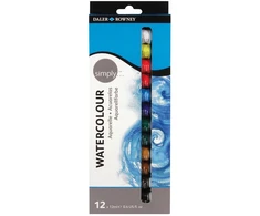 Daler Rowney akvareliniai dažai, 12 spalvų x 12ml