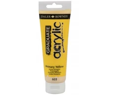 Daler Rowney Graduate akriliniai dažai, 120 ml, geltoni