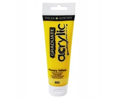 Daler Rowney Graduate akriliniai dažai, 120 ml, geltoni