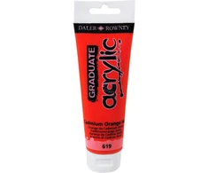 Daler Rowney Graduate akriliniai dažai, 120 ml, Kadmio Oranžinė