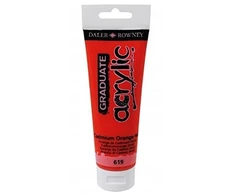 Daler Rowney Graduate akriliniai dažai, 120 ml, Kadmio Oranžinė