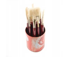 DALER ROWNEY komplektas 10 pędzli do farb olejnych w kubku Naturalne włosie