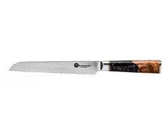 Damasko plieno peilis Kamazaki Bread KZI106KN, 20 cm, skirtas duonai