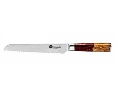 Damasko plieno peilis Kamazaki KZI204KN, 20 cm, skirtas duonai
