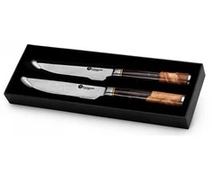 Damasko plieno peilių rinkinys kepsniams Kamazaki KZI111STK, 13 cm, 2 vnt.