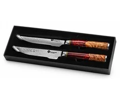 Damasko plieno peilių rinkinys kepsniams Kamazaki KZI211STK, 13 cm, 2 vnt.