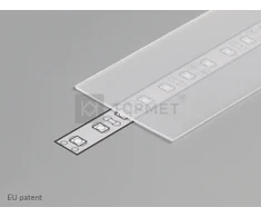 Bikuva.lt 3m LED juostos profilio dangtelis H, matinis