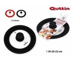 Bikuvalt Dangtis Qut Universalus Stiklinis 18/20/22cm su Silikoniniu Apvadu