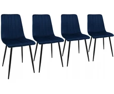 Dankor Design 4 DankorDesign AXA kėdžių rinkinys, tamsiai mėlynas