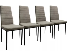 Dankor Design 4 firminių KĖDĖLIŲ rinkinys, minkštas, smėlio spalvos, Curio, dygsniuotas, virtuvės HIT