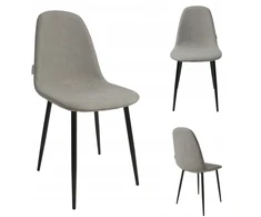 Dankor Design 4 kėdžių rinkinys, DankorDesign DSW medžiaga, smėlio spalvos, grafito metalinės kojos