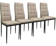 Dankor Design 4 Solden KĖDĖLIŲ rinkinys, apmuštas smėlio spalvos audiniu, dygsniuotas, virtuvės HIT